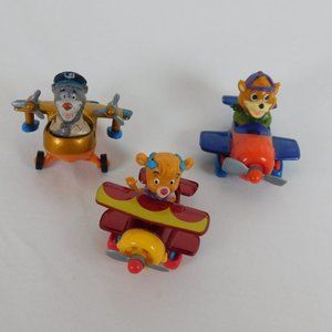 3 Disney Talespin Diecast Plane Mcdonalds Happy Meal Toy 1989 Baloo Kit Molly